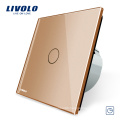 Livolo Crystal Glass Panel 1GANG Electric Timer Touch Control Wall Light Switches 30s Delay VL-C701T-13